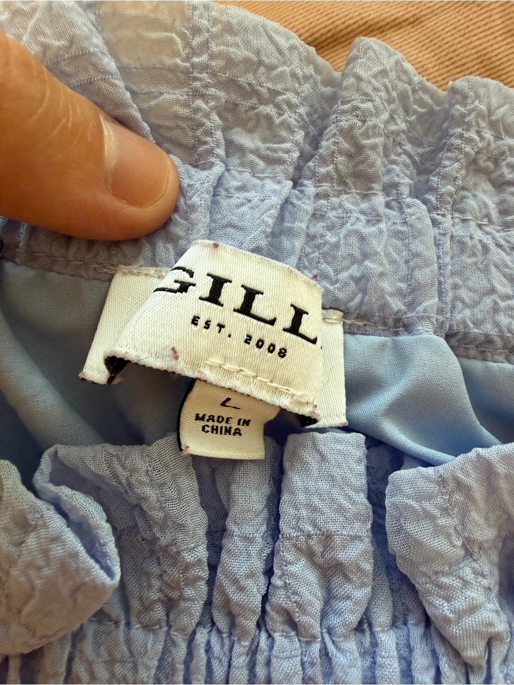 Gilli Lavender Off-Shoulder Ruffle Neck Blouse - Picture 3 of 3